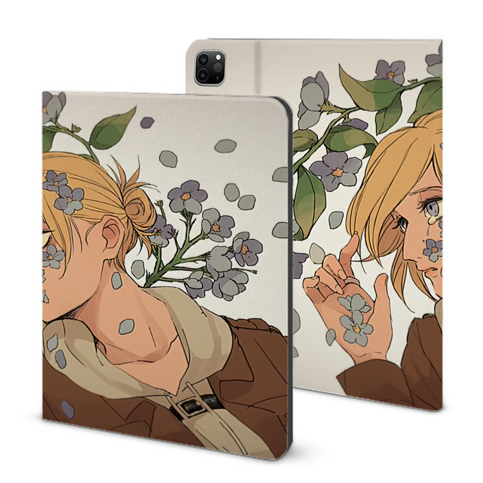 （画像用） 進撃の巨人 Attack on Titan IPad ケース ブック型 PUレザー TPU 耐衝撃 軽量 薄型 ペン収納なし 全面保護 IPad 各モデル対応
